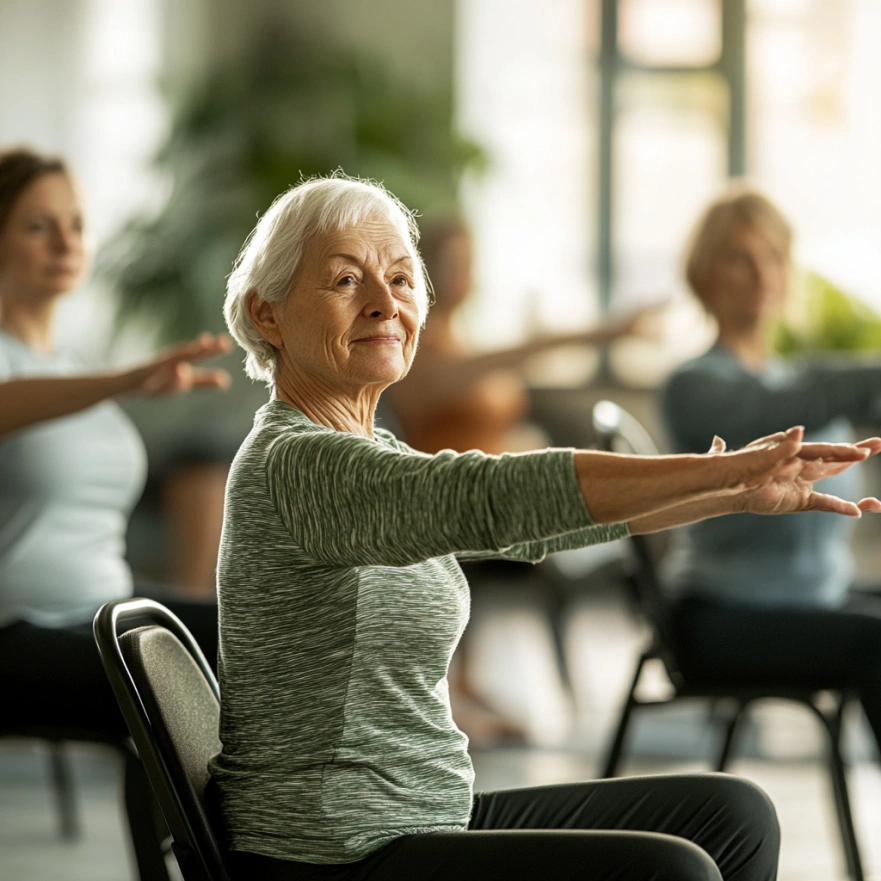 Йога на стільці для обмеженої рухливості