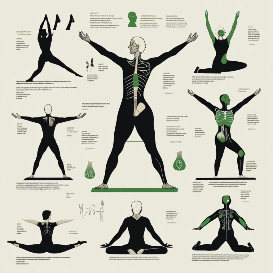 Інфографіка про користь йоги для здоров'я